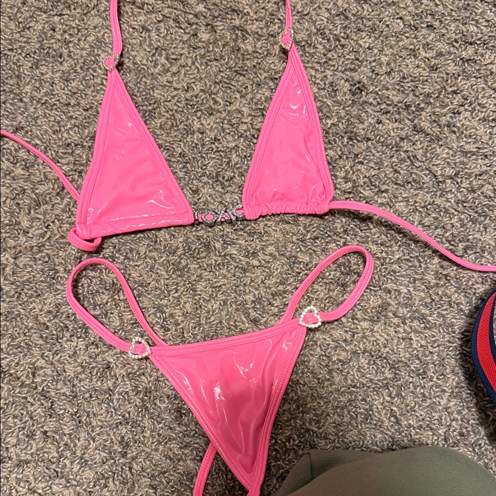 Pink Triangle Bikini Set